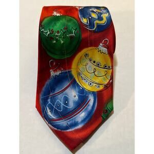 VTG Vintage Jerry  J Garcia Christmas Necktie,‎ Silk/Viscose